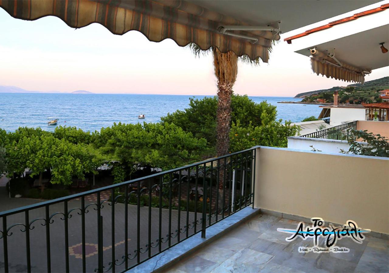 Akrogiali Hotel Restaurant Xiropigado Exterior photo